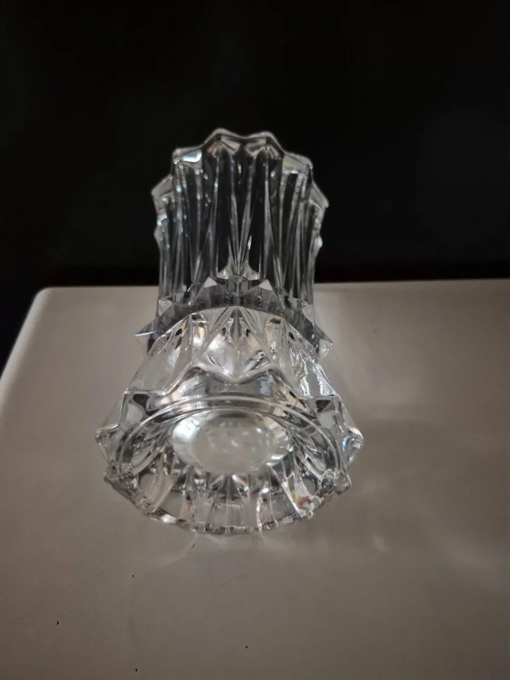 VINTAGE MIKASA RAINIER CRYSTAL FLOWER VASE